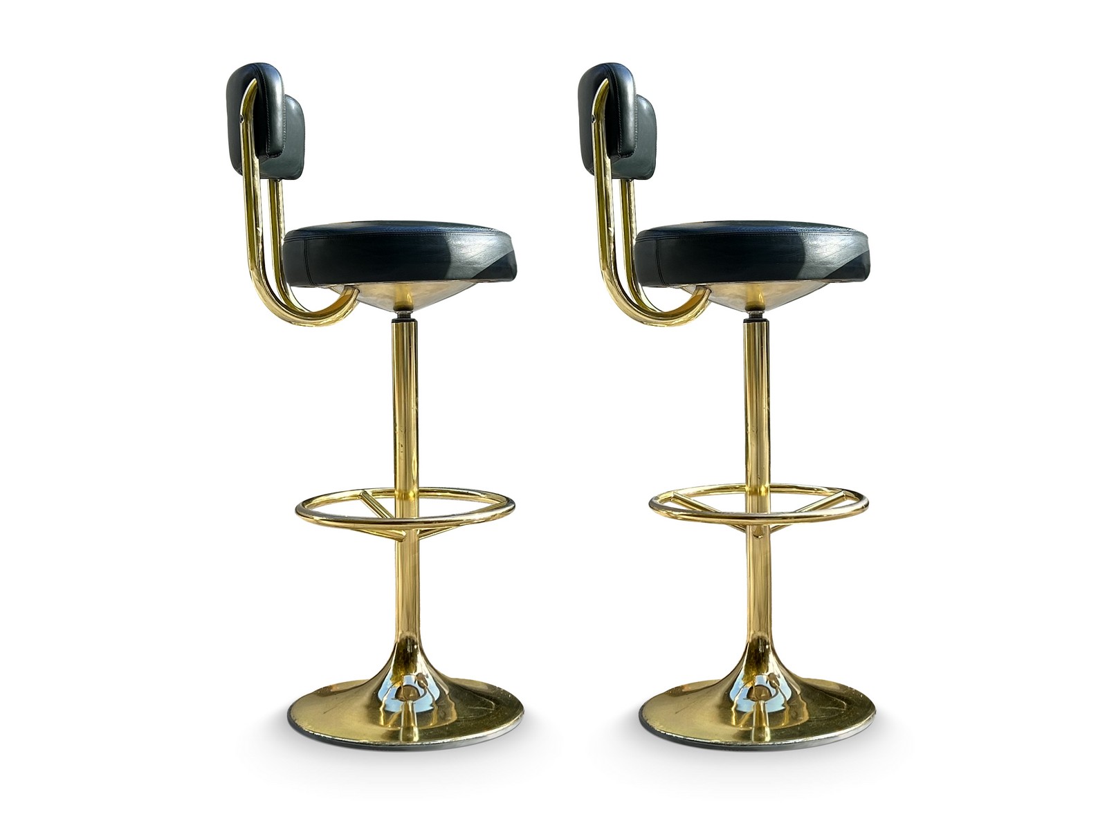 Barhocker Johanson Design Barstühle Gold Barhocker Johanson Design Barstühle Gold Messing Leder grün Sweden Jupiter