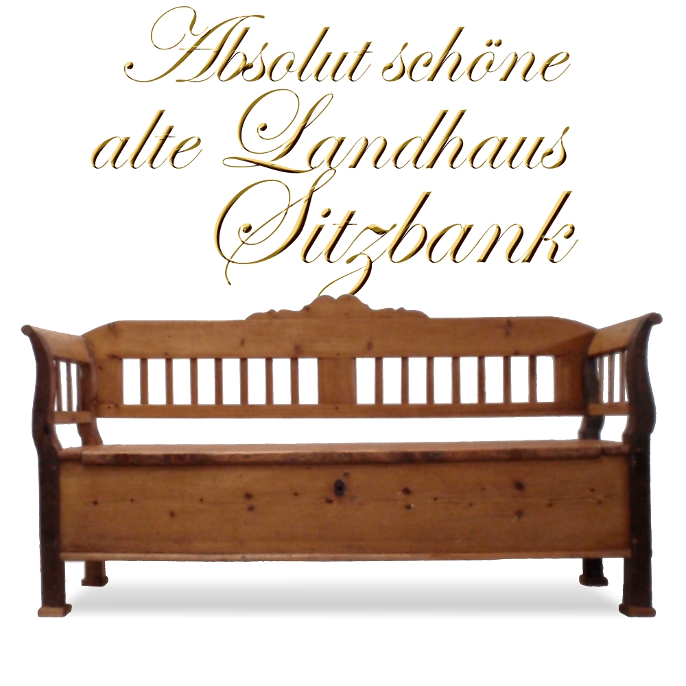 Truhe alte Sitztruhe Küchenbank Sitzbank Landhausstil Truhenbank antike Truhenbank
