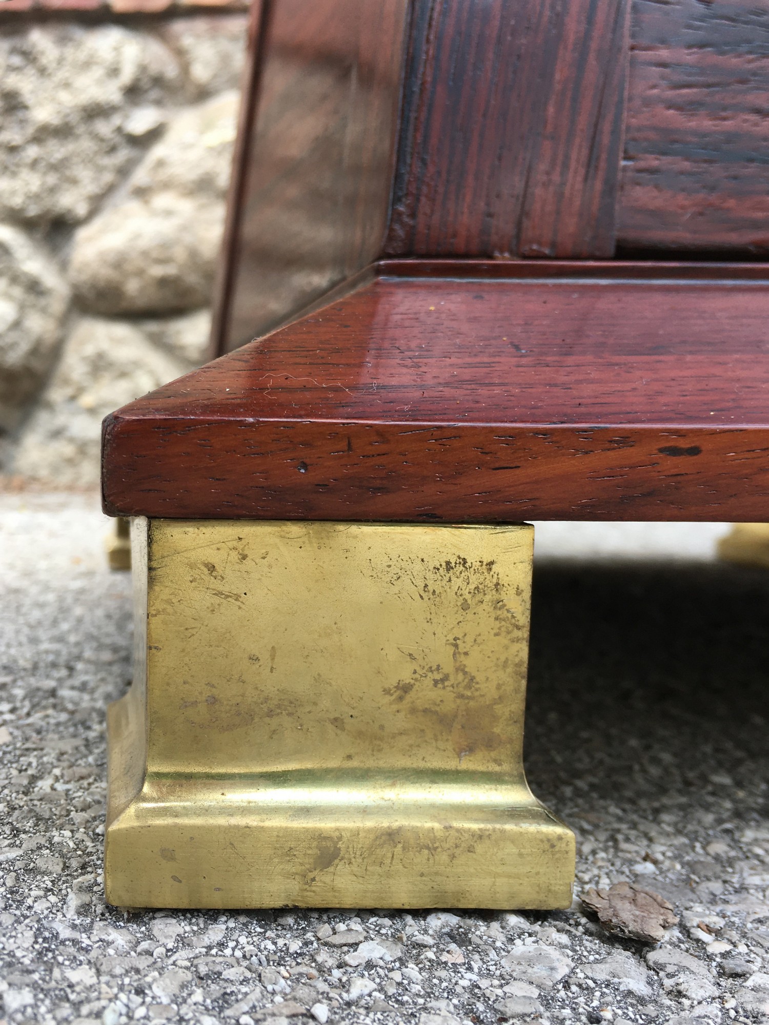 Beistelltisch Jugendstil Tisch antik Blumentisch Palisander Glasplatte restauriert