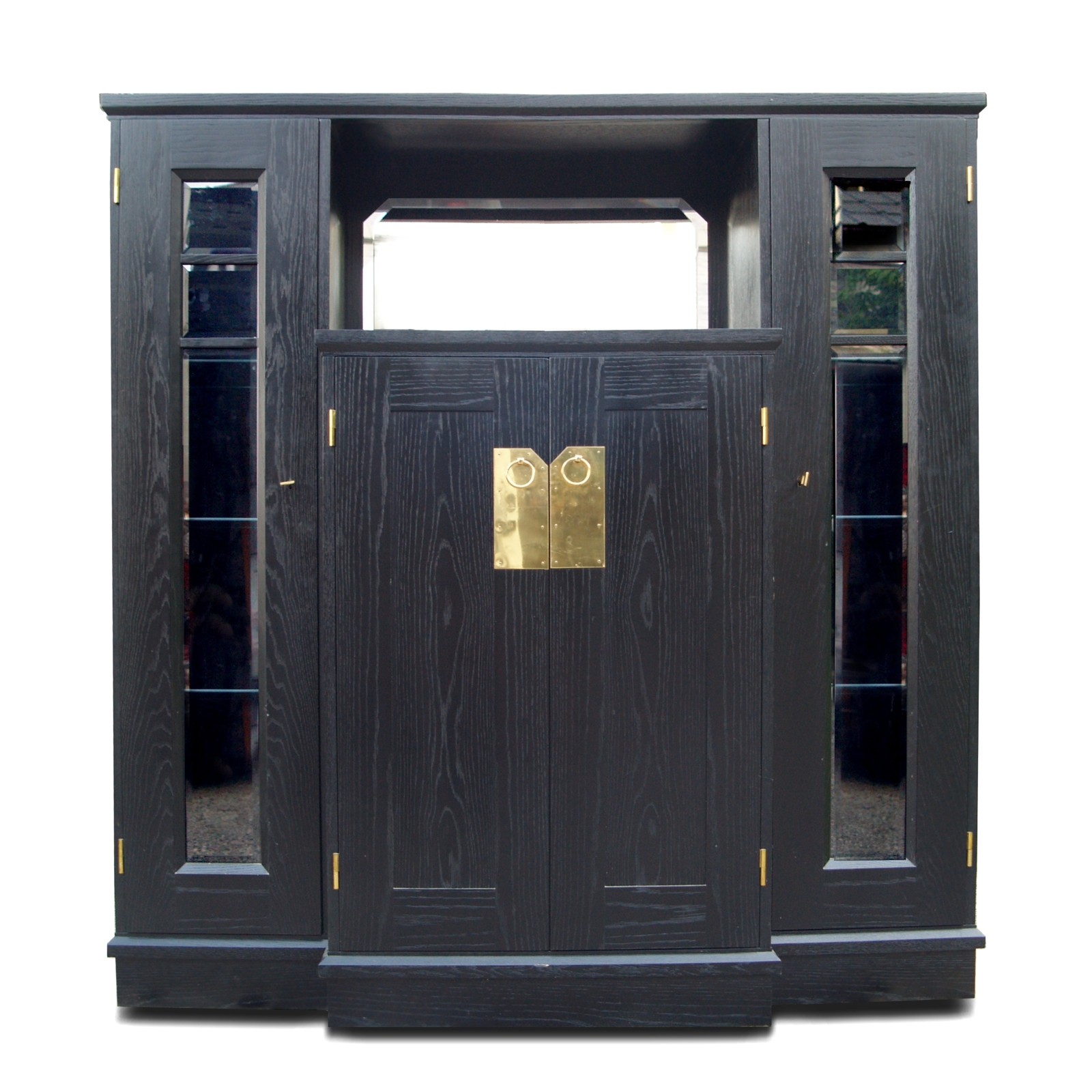 Schrank Wittmann Vitrine noir Bücherschrank schwarz Jugendstil Jugendstil Josef Hoffmann Möbel