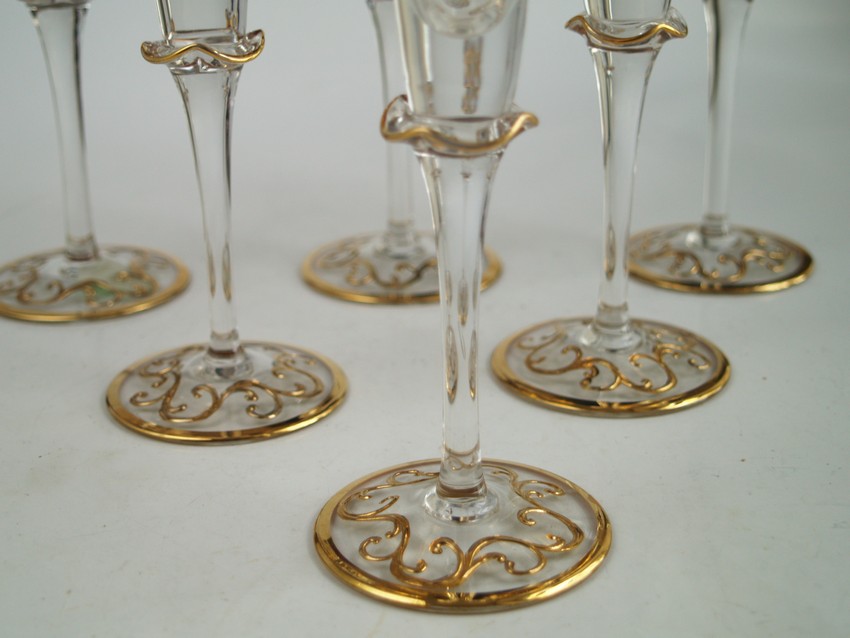 Sektgläser golden Vintage