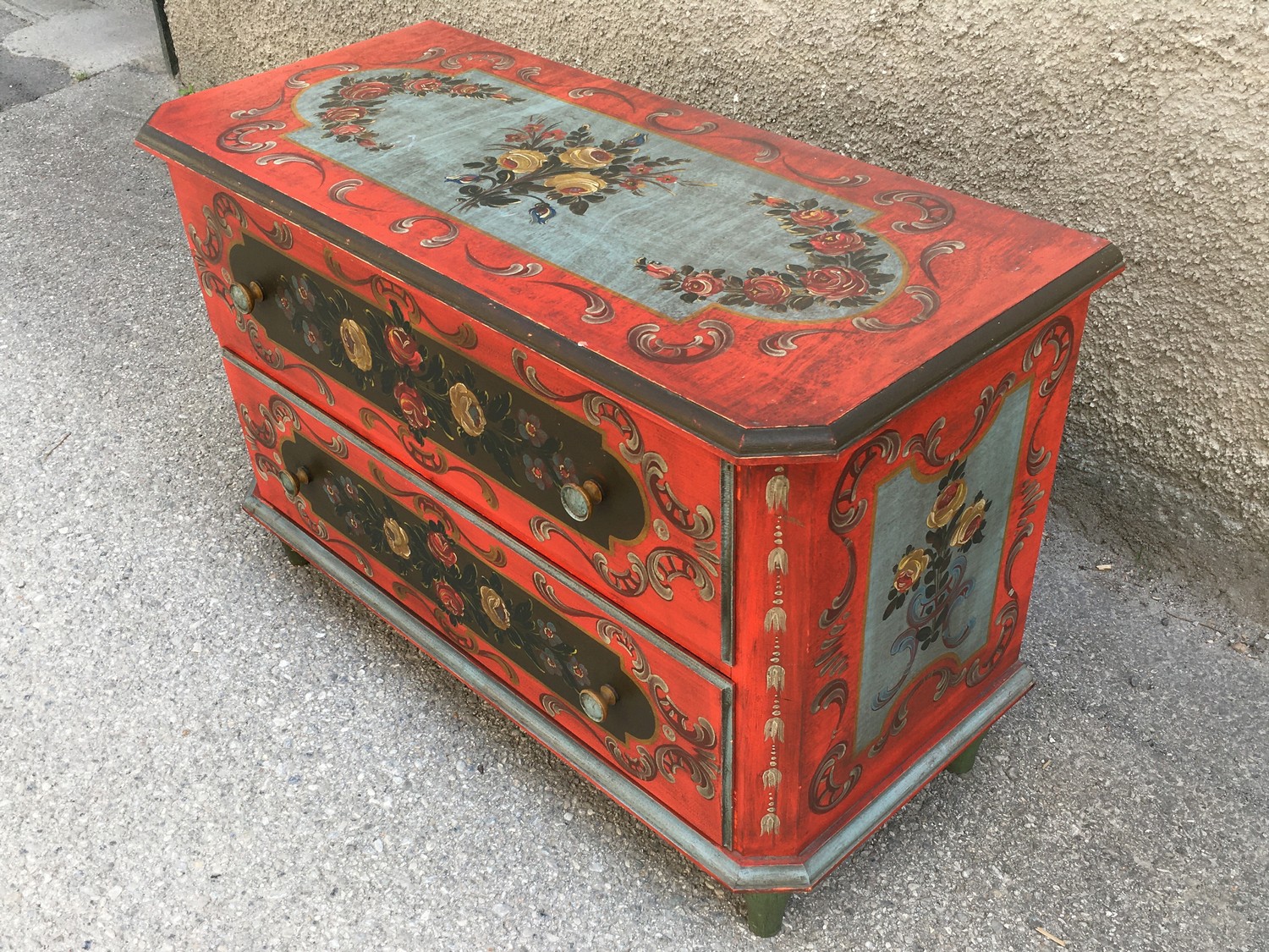 Kommode Ladenkommode Bauernkommode bemalt Bauernmalerei