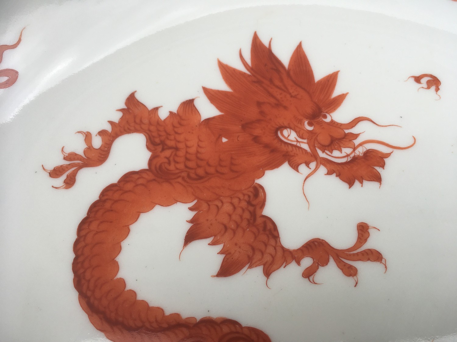 Meissen Schale roter Drache Porzellan