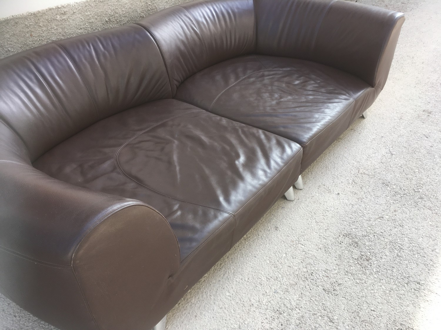 Bretz Sofa Chill Loveseat Riesensofa Leder braun Designklassiker