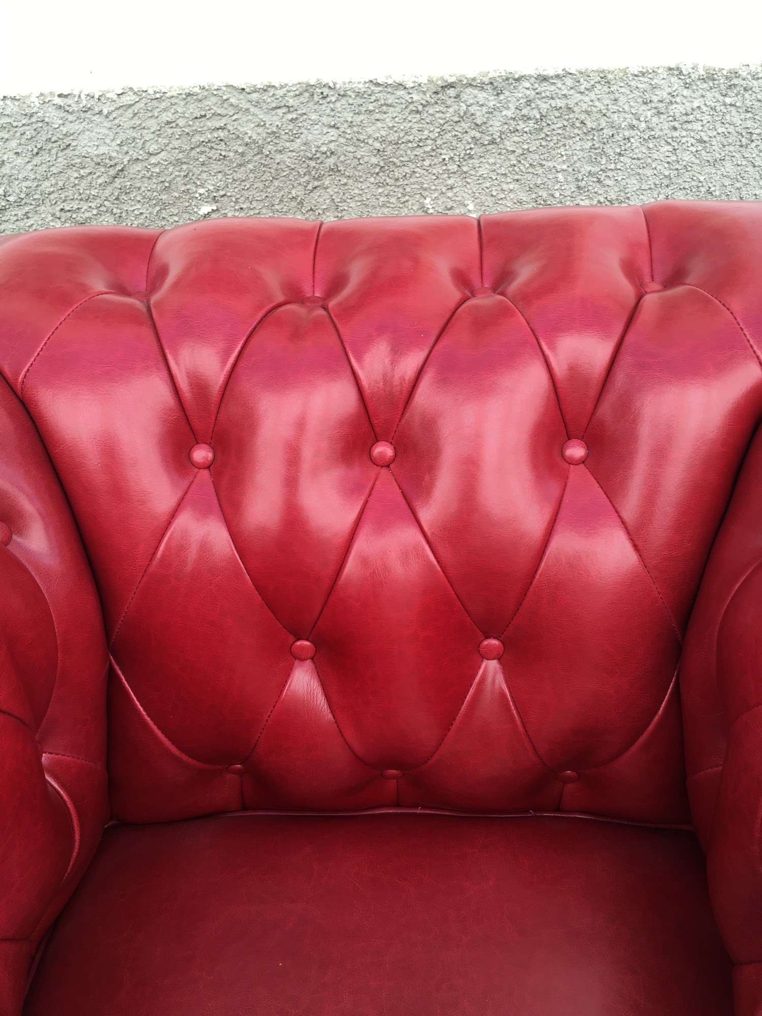 Chesterfield Sessel Clubsessel Stuhl Lederstuhl rot Armlehnstuhl