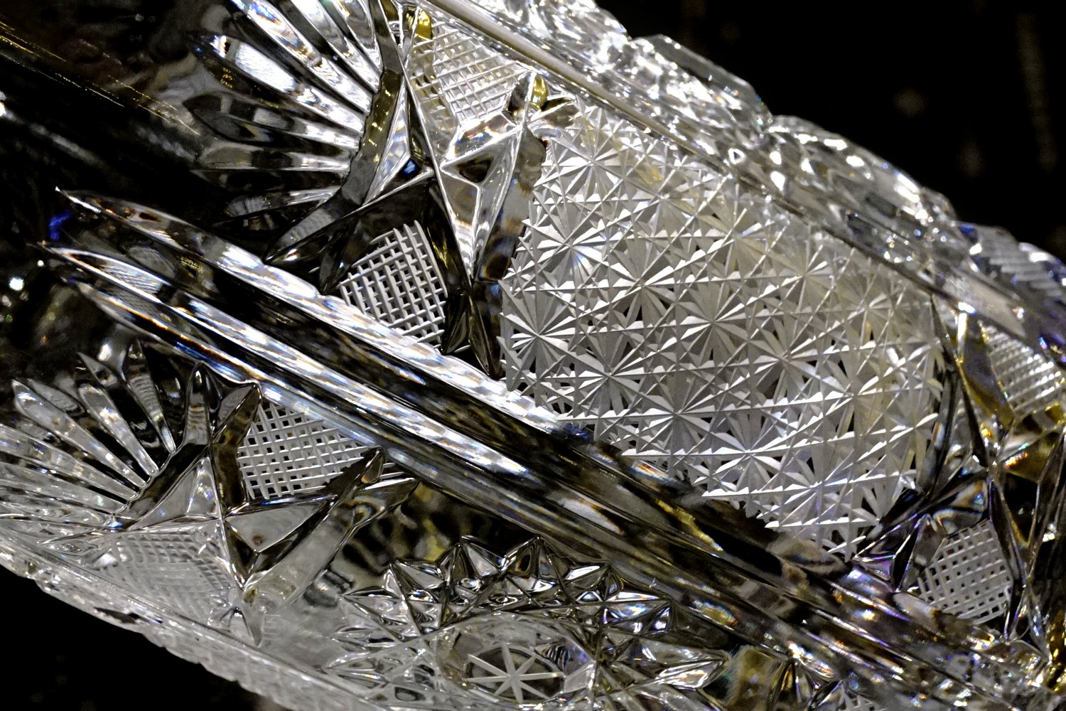 Bleikristall Wassergläser Flächenschliff Raute Stern Walzengläser