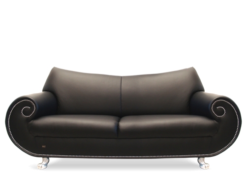 Bretz Sofa Gaudi Ledersofa schwarz