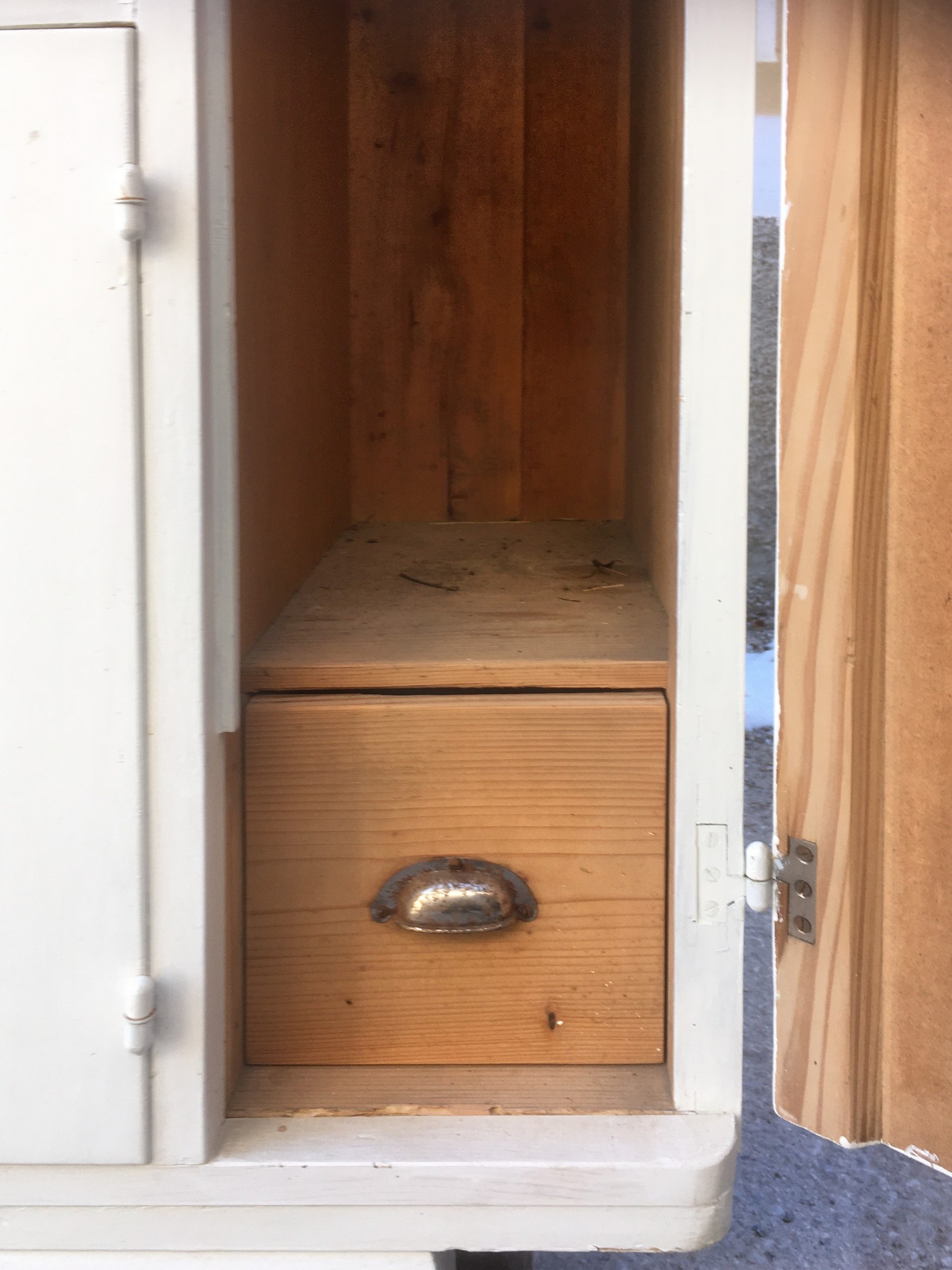 Küchenschrank antike Küche 40er 50er-Jahre Weichholz Schrank Vintage