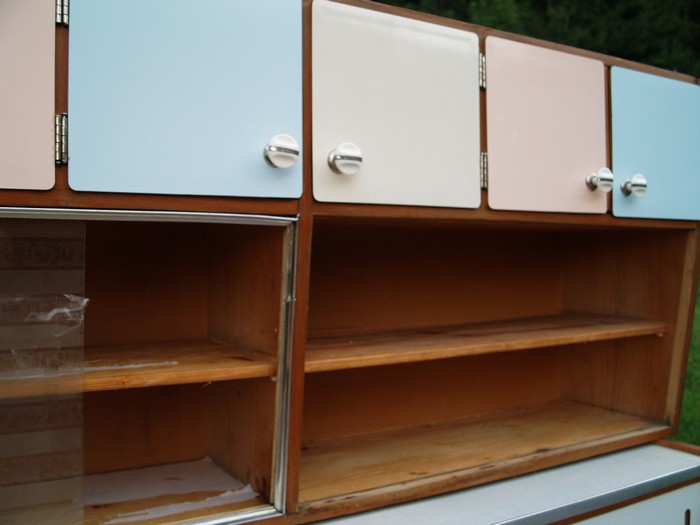 Vintage Küche Schrank 1960 museal hellblau