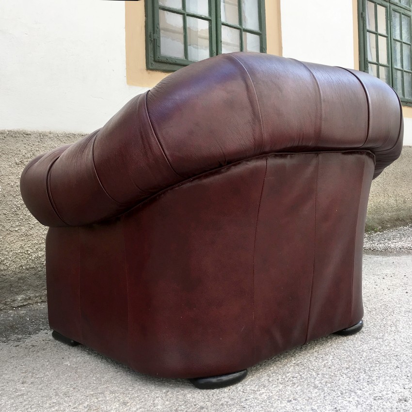 Chesterfield Leder Stuhl Sessel