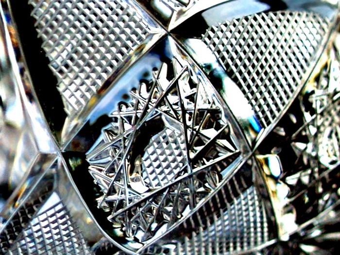 Bleikristall Glas geschliffen