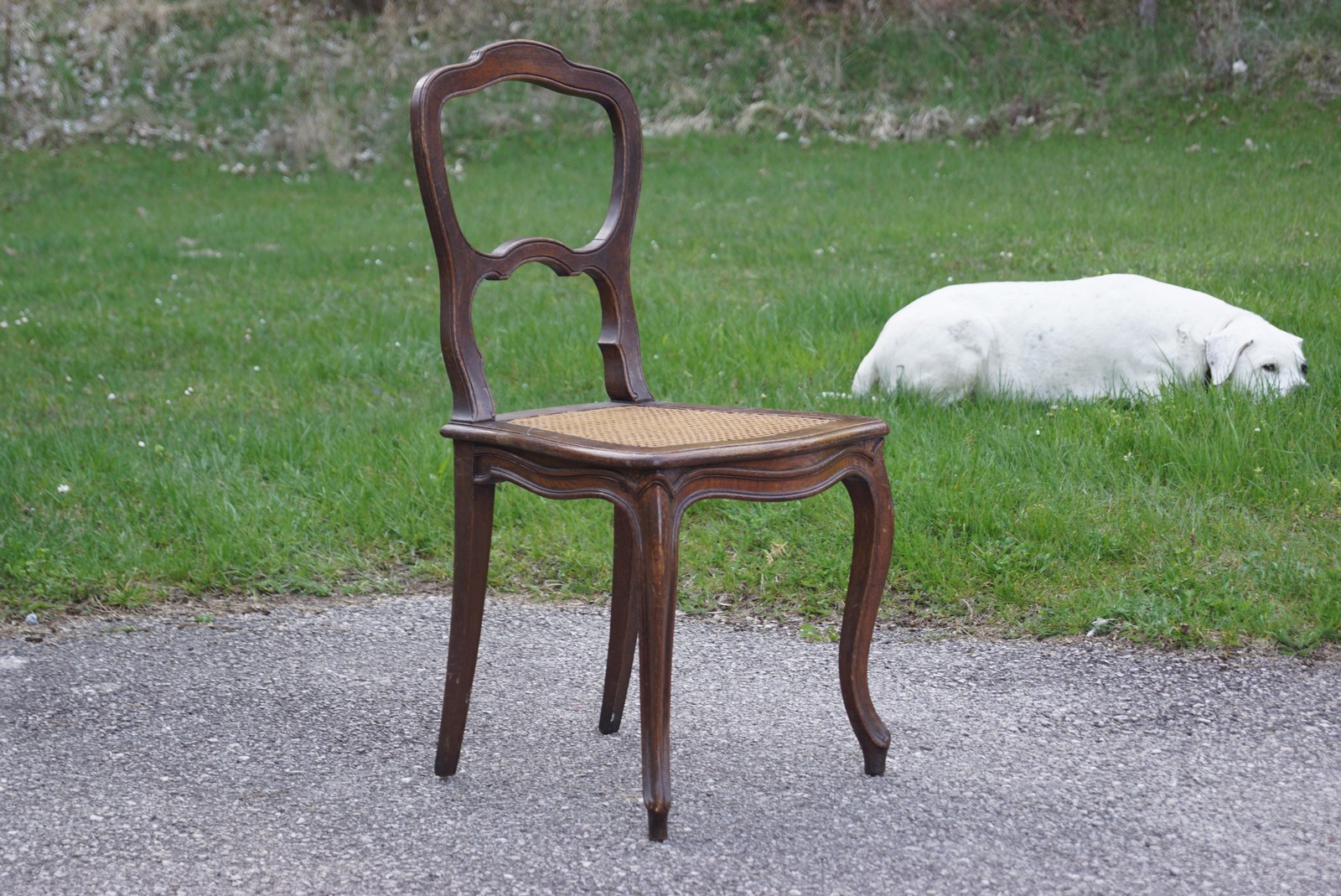 Stuhl Barockstil Rokoko Geflecht Sessel Vintage antik um 1900