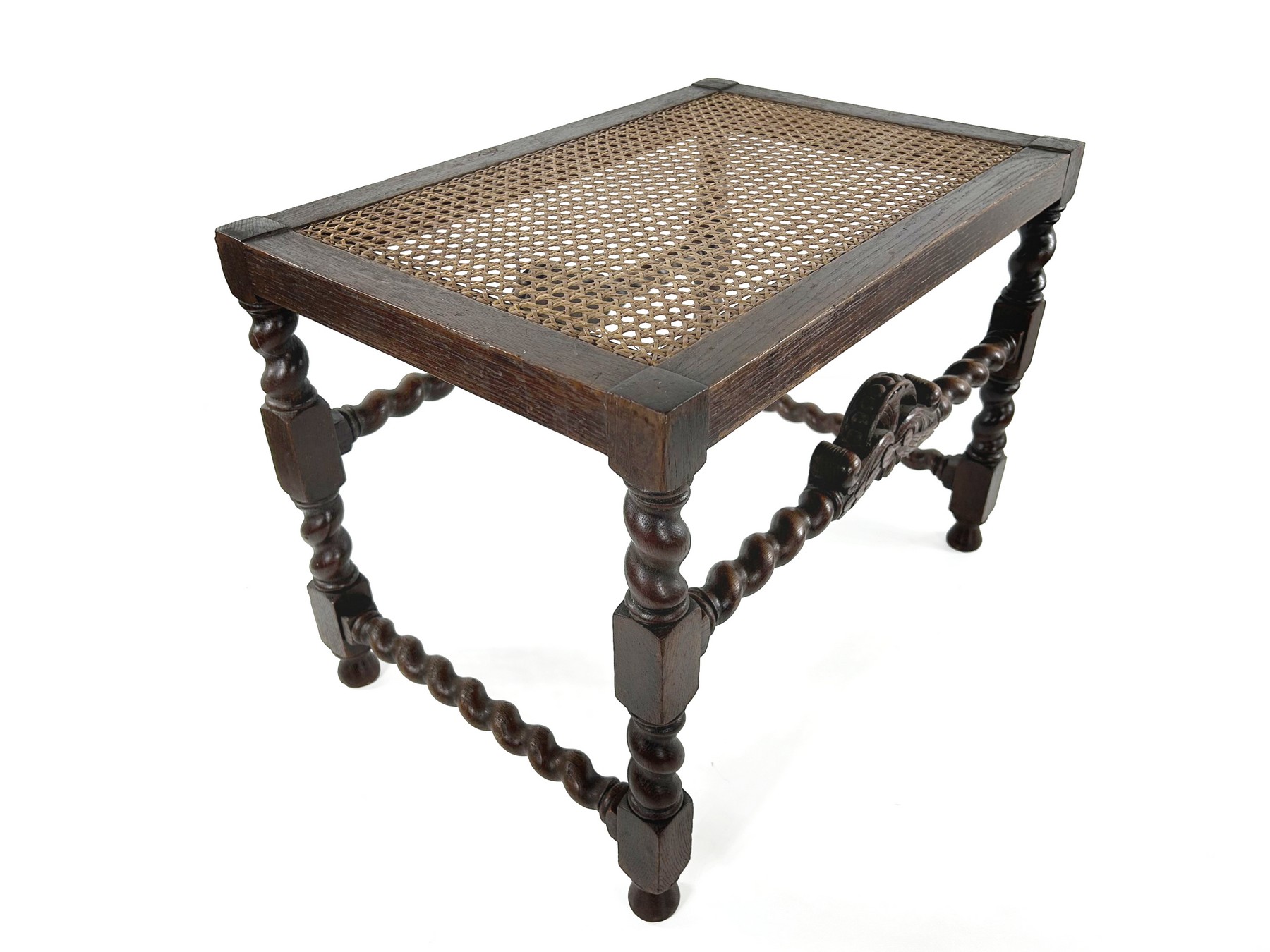 Antiker Beistelltisch mit Wiener Geflecht Vintage Coffeetable Antiker Beistelltisch mit Wiener Geflecht