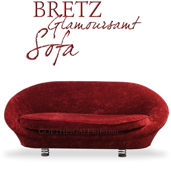 BRETZ Sofa POOL UFO 3-Sitzer rot Bretz Pool Sofa rot Ufo