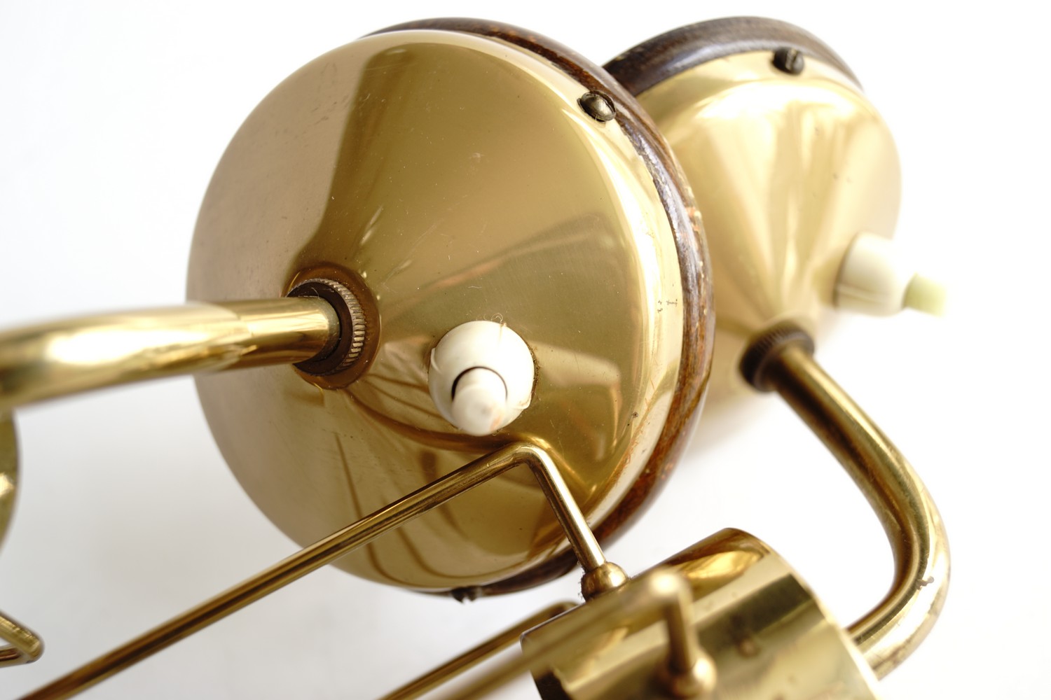 Wandlampen Midcentury Messing Industrialdesign Retro Edisonbirne 60er- 70er-Jahre