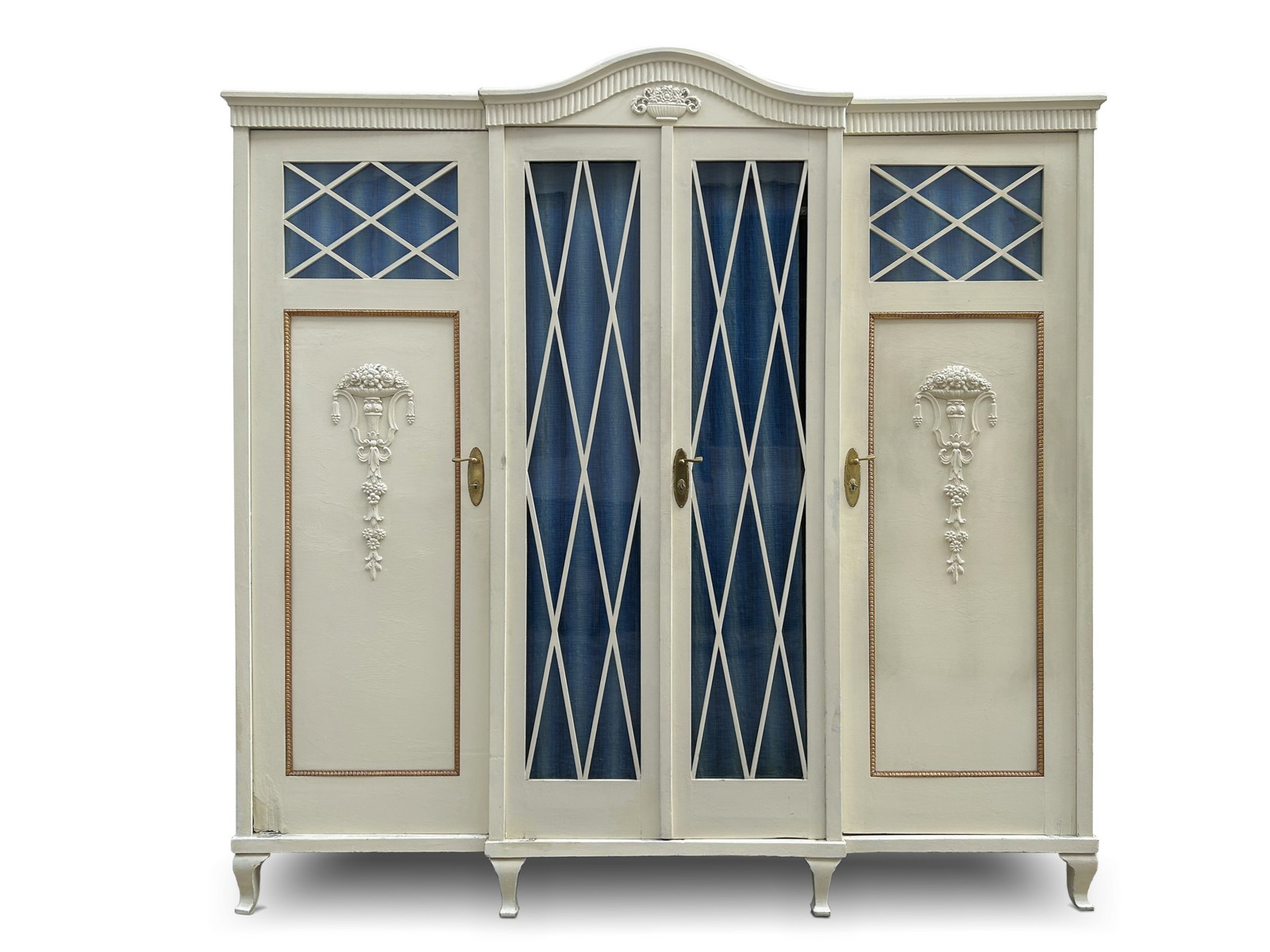 Kleiderschrank antik weiß Vintage Dielenschrank