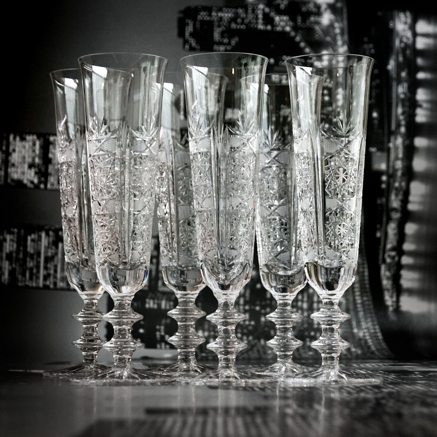 Bleikristall funkelnde Gläser Riedel Kristall Sektgläser Kristallgläser *Traum* Sektgläser Bleikristall Sektflöten Riedel handgeschliffen Vintage Kristallgläser
