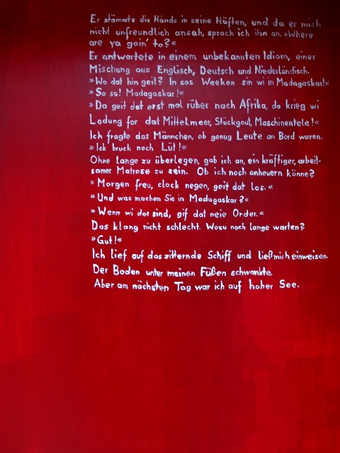 Vintage Schrank weiß rot