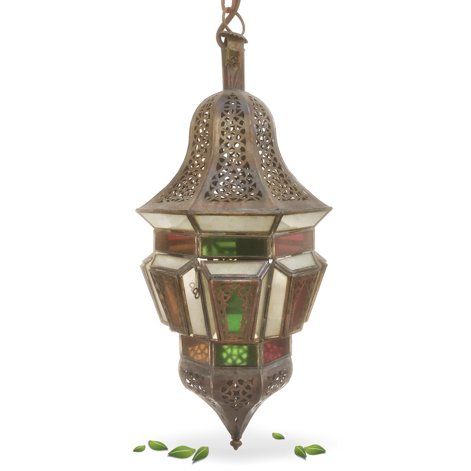 Leuchter Luster Orient Gläser Kupfer Laterne Tiffany Marokko