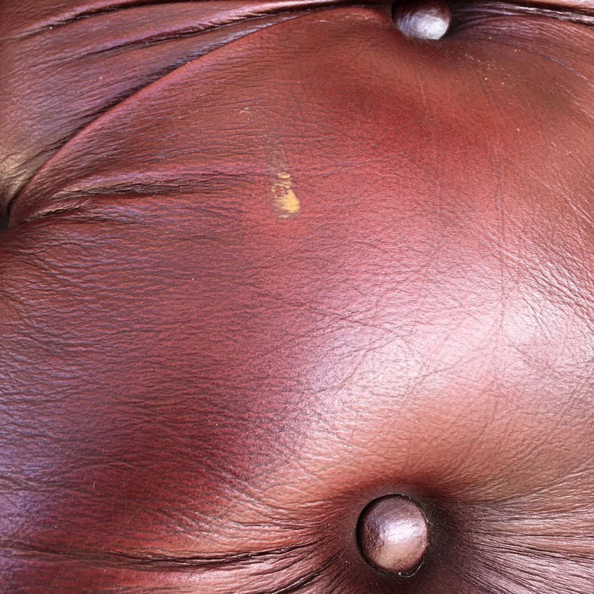 Chesterfield Lederstuhl rot braun gebraucht