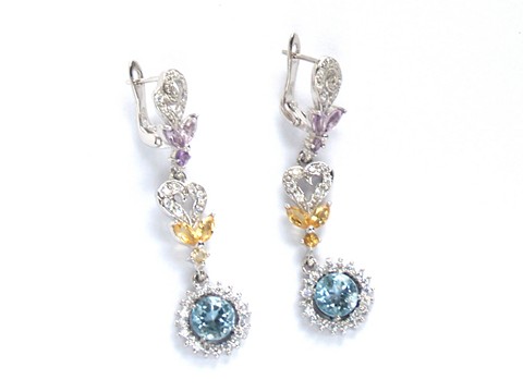 925 Silber Ohrstecker Edelsteine