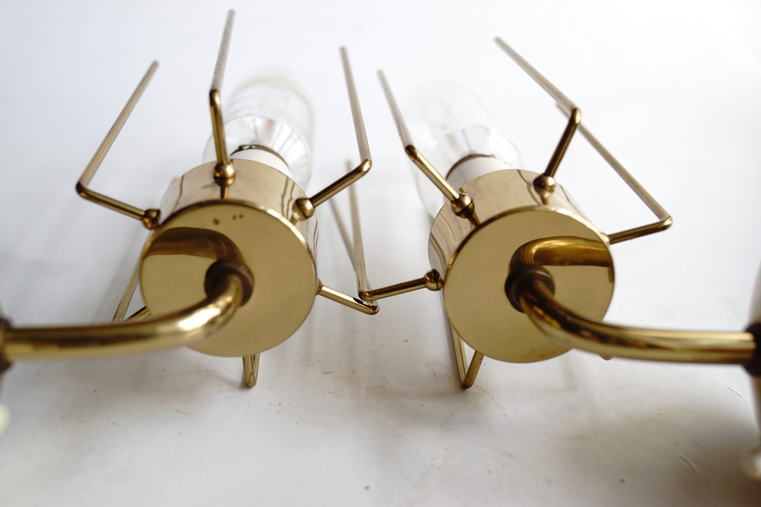 Wandlampen Midcentury Messing Industrialdesign Retro Edisonbirne 60er- 70er-Jahre Spider