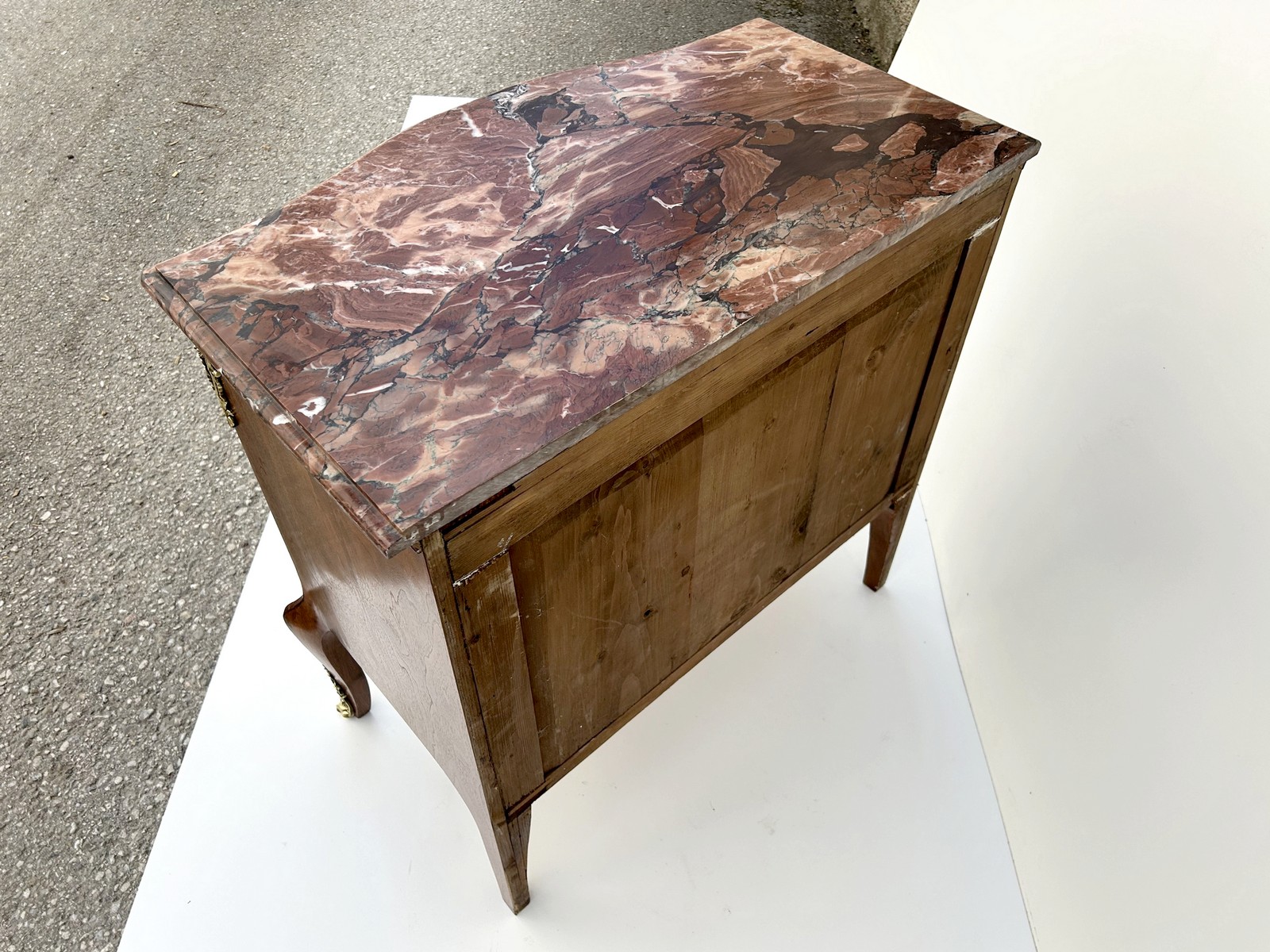 Französische Kommode Louis XV Rokoko Stil Marmorplatte