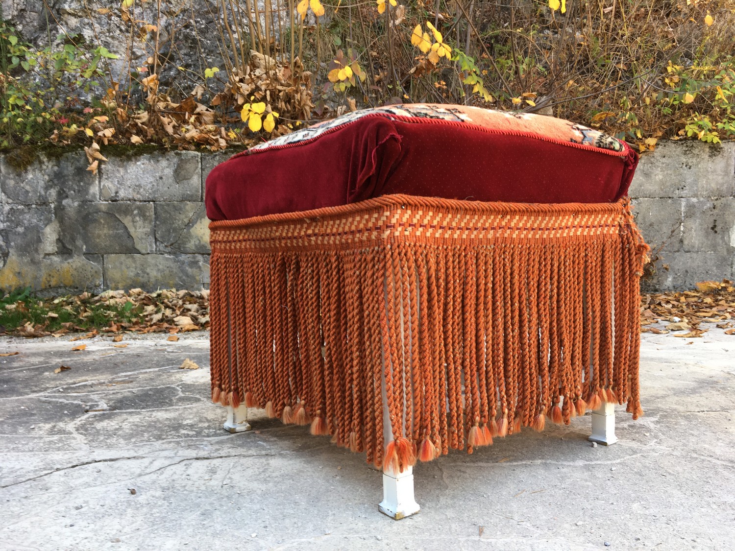 Shabby Chic Hocker antik