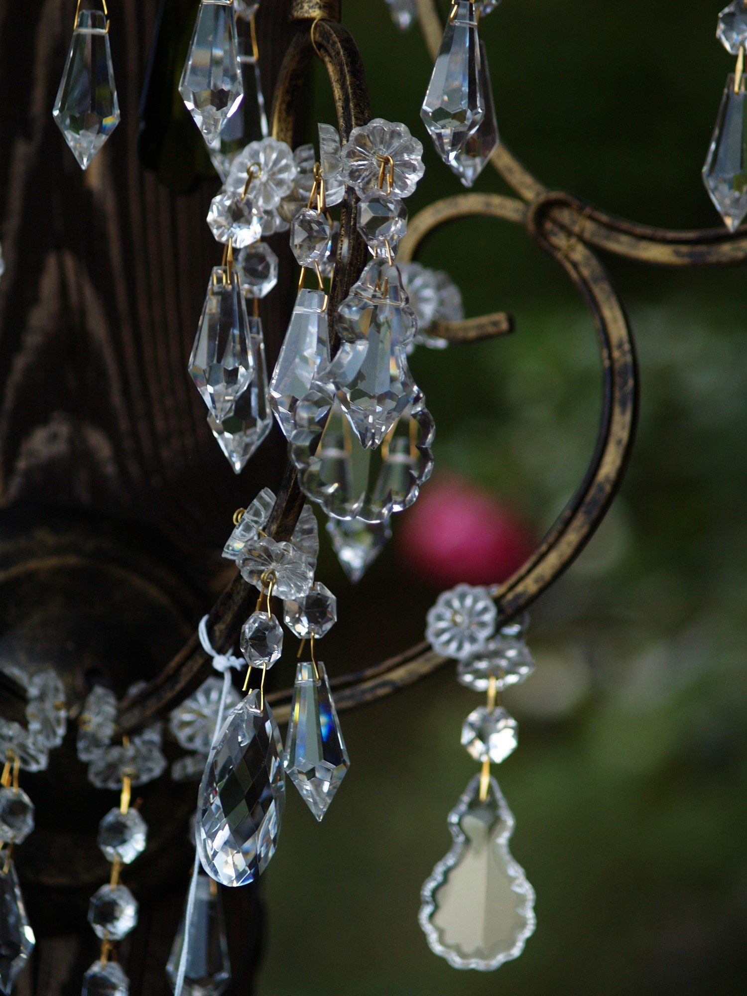 Mystischer Wandleuchter Bleikristall feurige Wandlampe Orion Wien Sale Ausstellungsstück Landhausstil Hotelmöbel Requisitemöbel