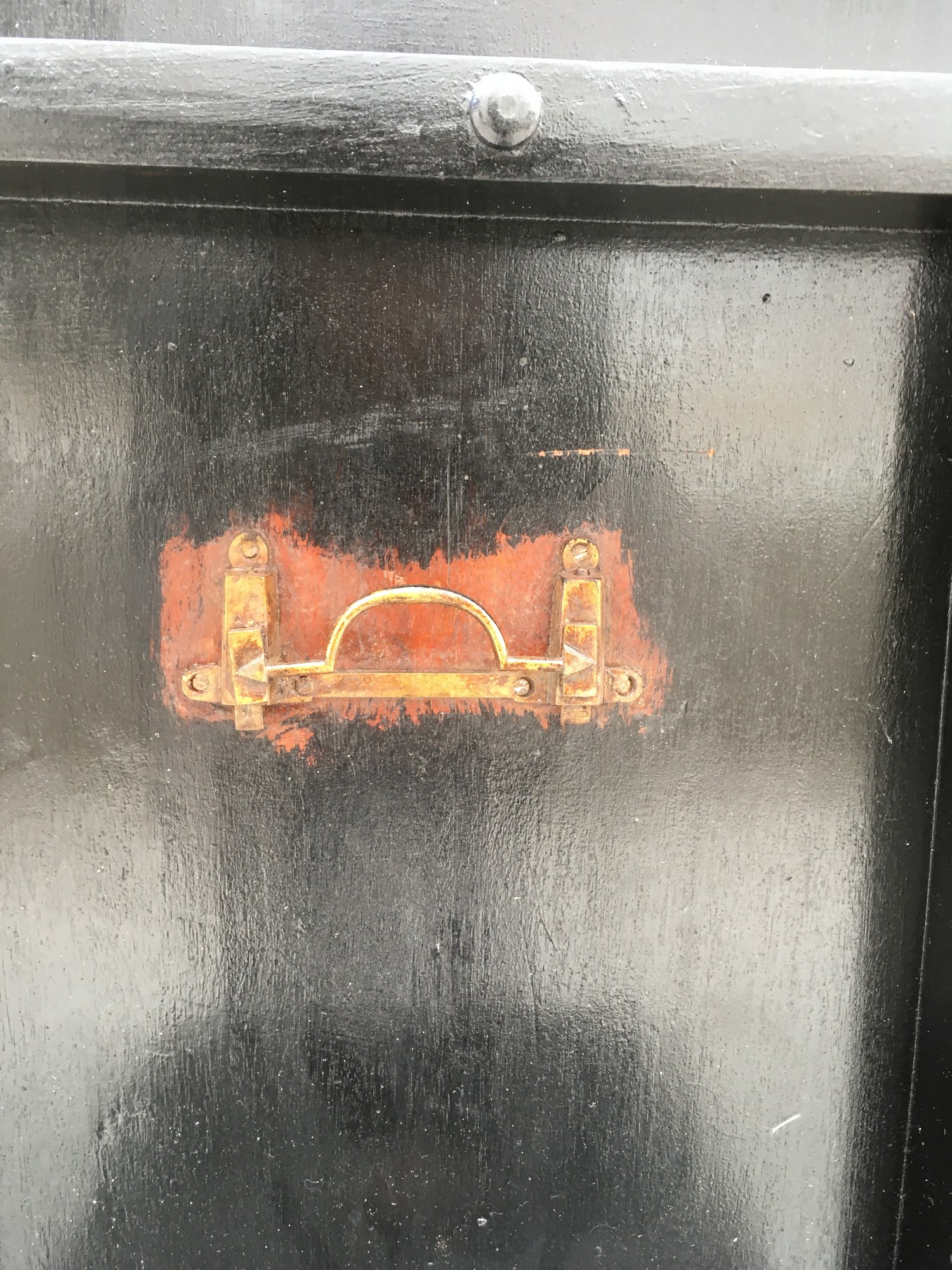 Tisch antiker runder Esstisch klappbar Speisetisch schwarz restauriert Empire Jugendstil Biedermeier Vollholz Antiquität