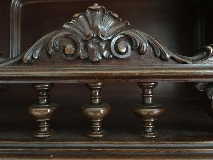 Antiker Wohnzimmerschrank Marmorplatte