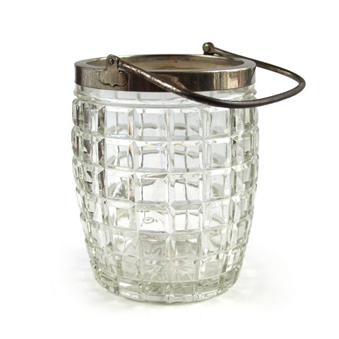 alte große Glasdose