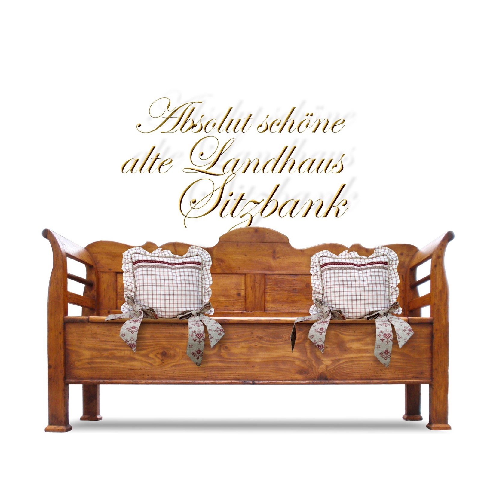 Sitzbank mit Truhe antik