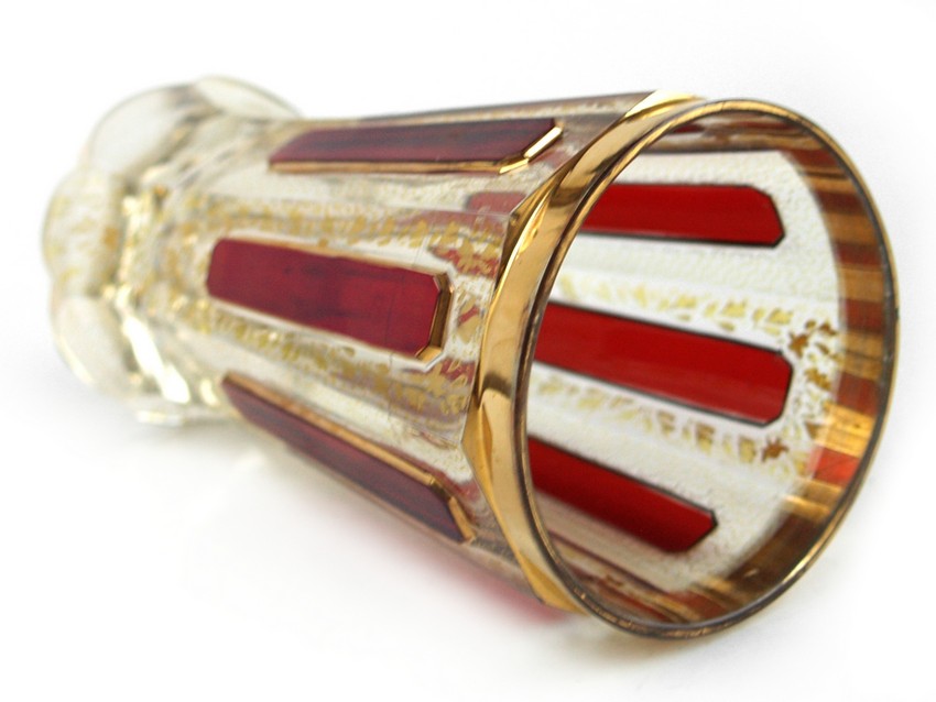 Nachtmann Weinglas Goldrand rot