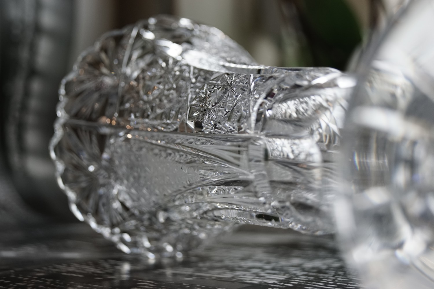 Bleikristall Vase Blumenvase schwer handgeschliffen Kristallglas Glas