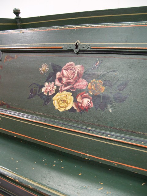 Schreibkommode Sekretär antik bemalt