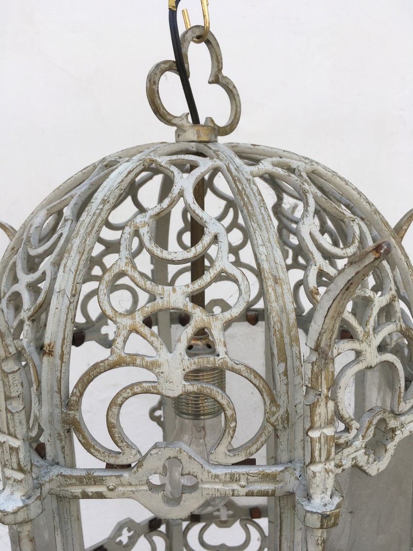 Schmiedeeisen Luster Vintage Lampe Laterne Haus Hof