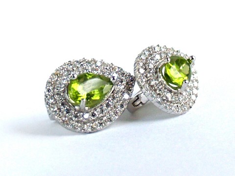 925 Silber Ohrstecker Peridot