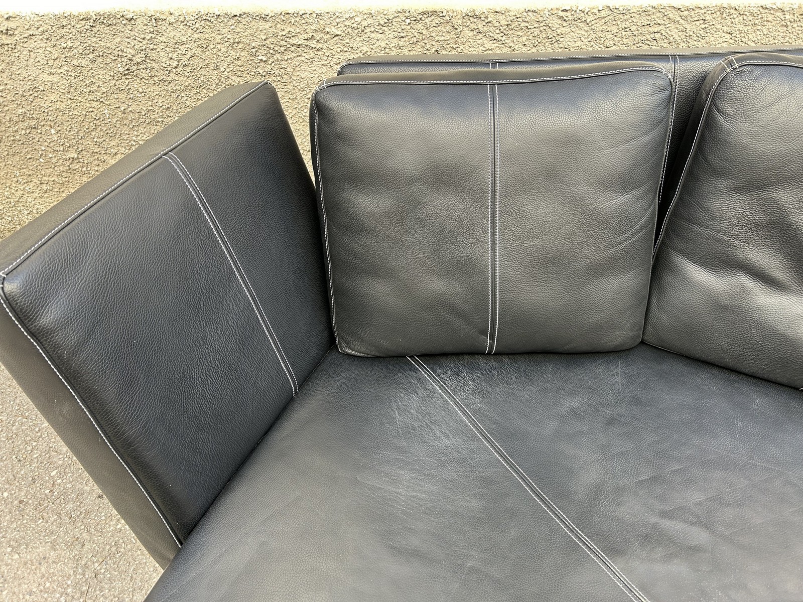 Bretz Designersofa Leder schwarz Couchlandschaft 2-teilig