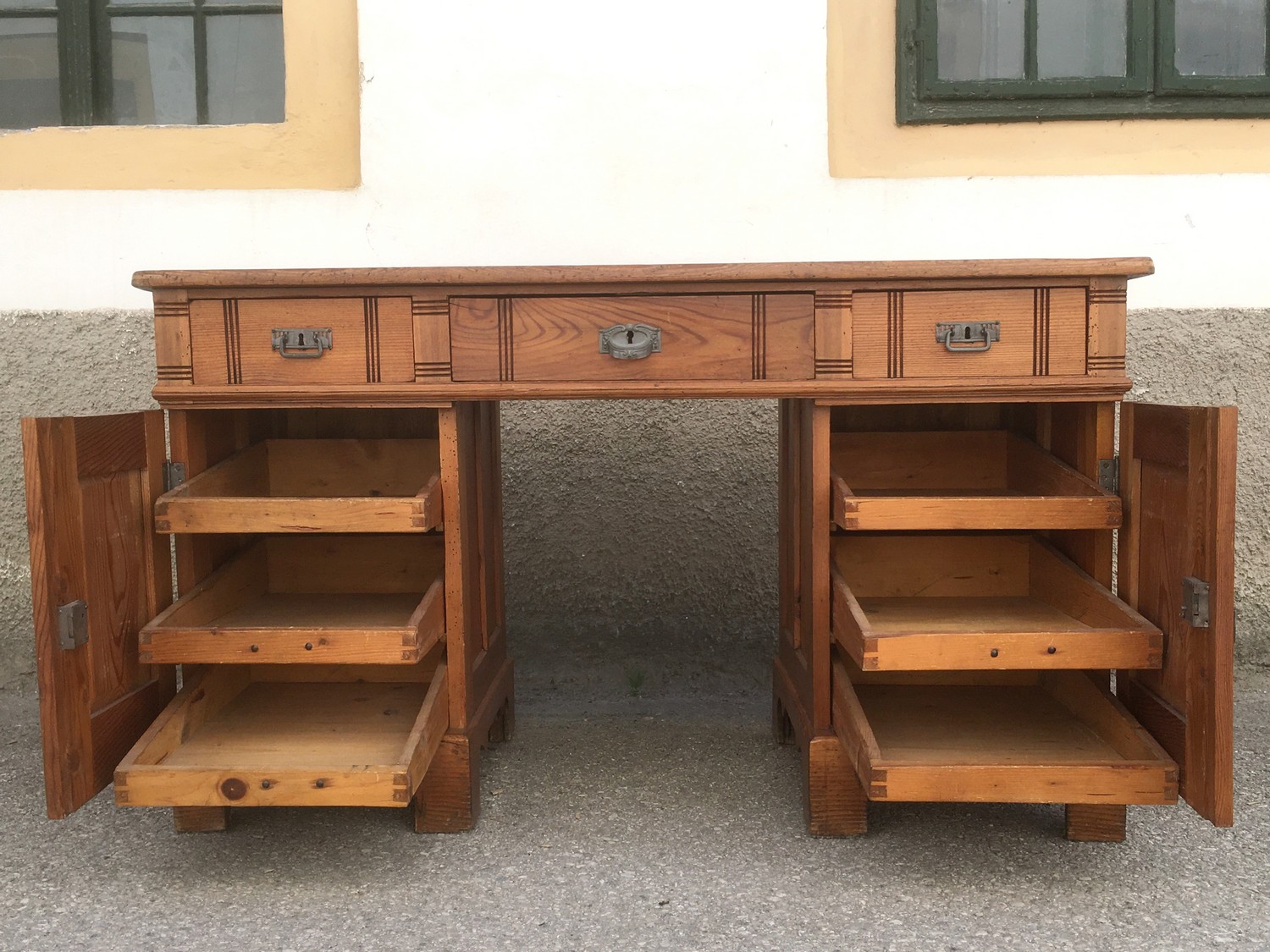 Schreibtisch antik Weichholz