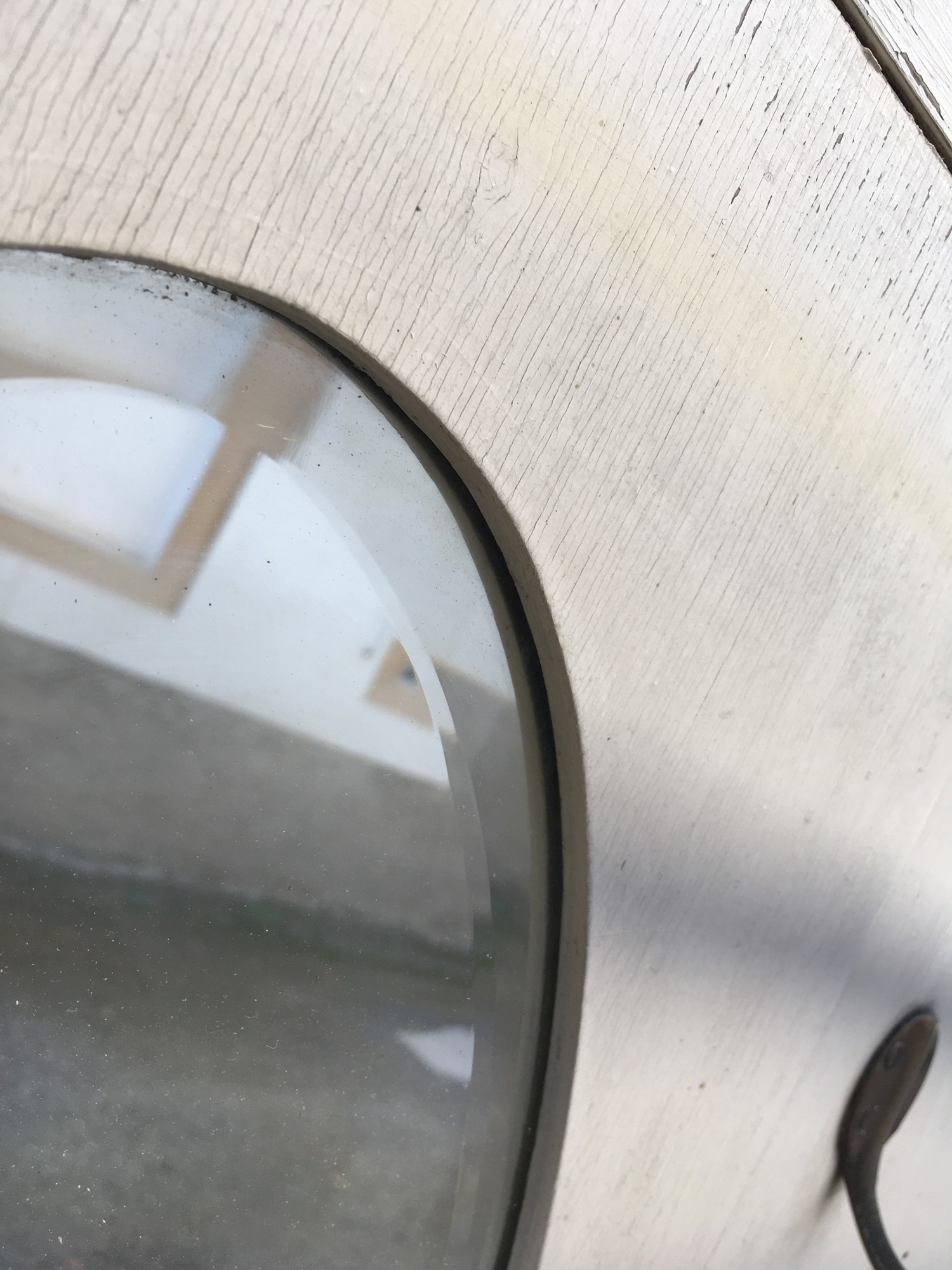 Antike Garderobe Jugendstil um 1920, Cremefarbe antik Shabby Chic Wandpaneel Spiegel