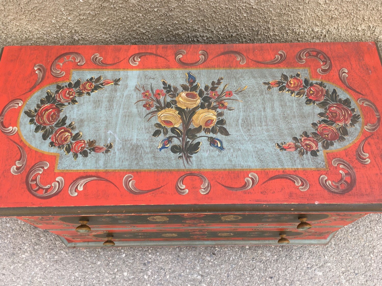 Kommode Ladenkommode Bauernkommode bemalt Bauernmalerei