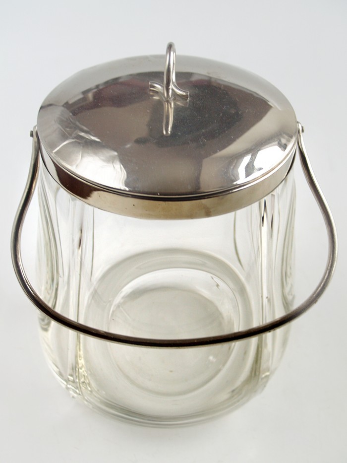 Dose Glas Metall antik