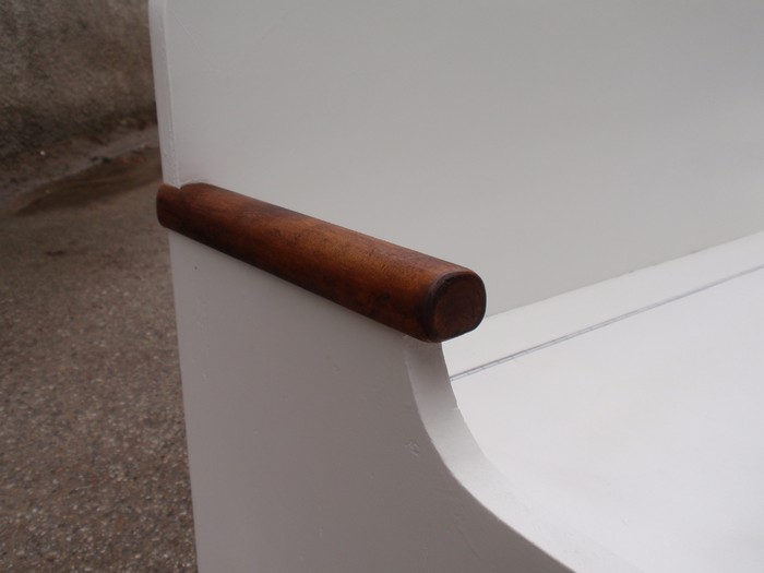 Sitztruhe Vintage Artdeco 40er Jahre creme