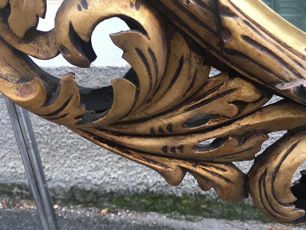 antiker Spiegel Florentiner Akanthusblätter geschnitzt Barock 17 Jahrhundert 18 Filmmöbel Requisite