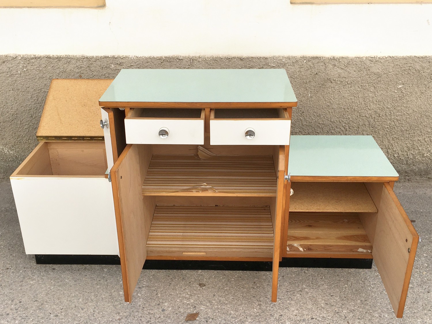 Küchensitzbank Retro Schrank Küche Vintage 50er-Jahre Midcentury Kommode