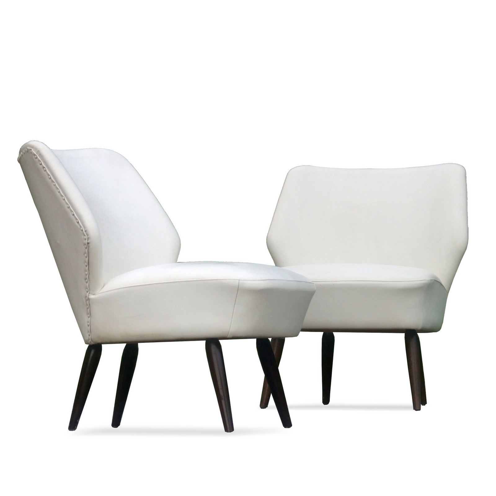 Original Vintage 60er-Jahre Cocktailstühle weiß Cocktailstuhl