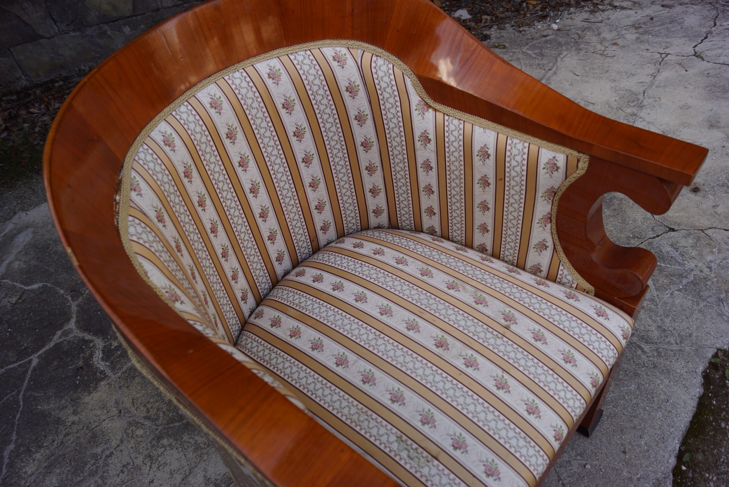 Antiker Biedermeier Sessel Schaufellehne Fauteuil