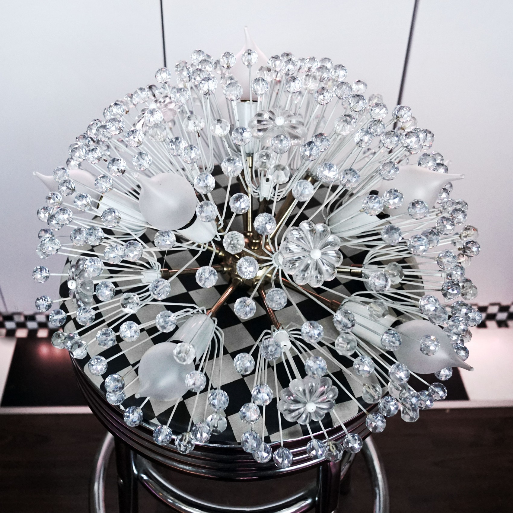 Deckenlampe Emil Stejnar Design Wandlampe Pusteblume Snowball Vintage Kristalle