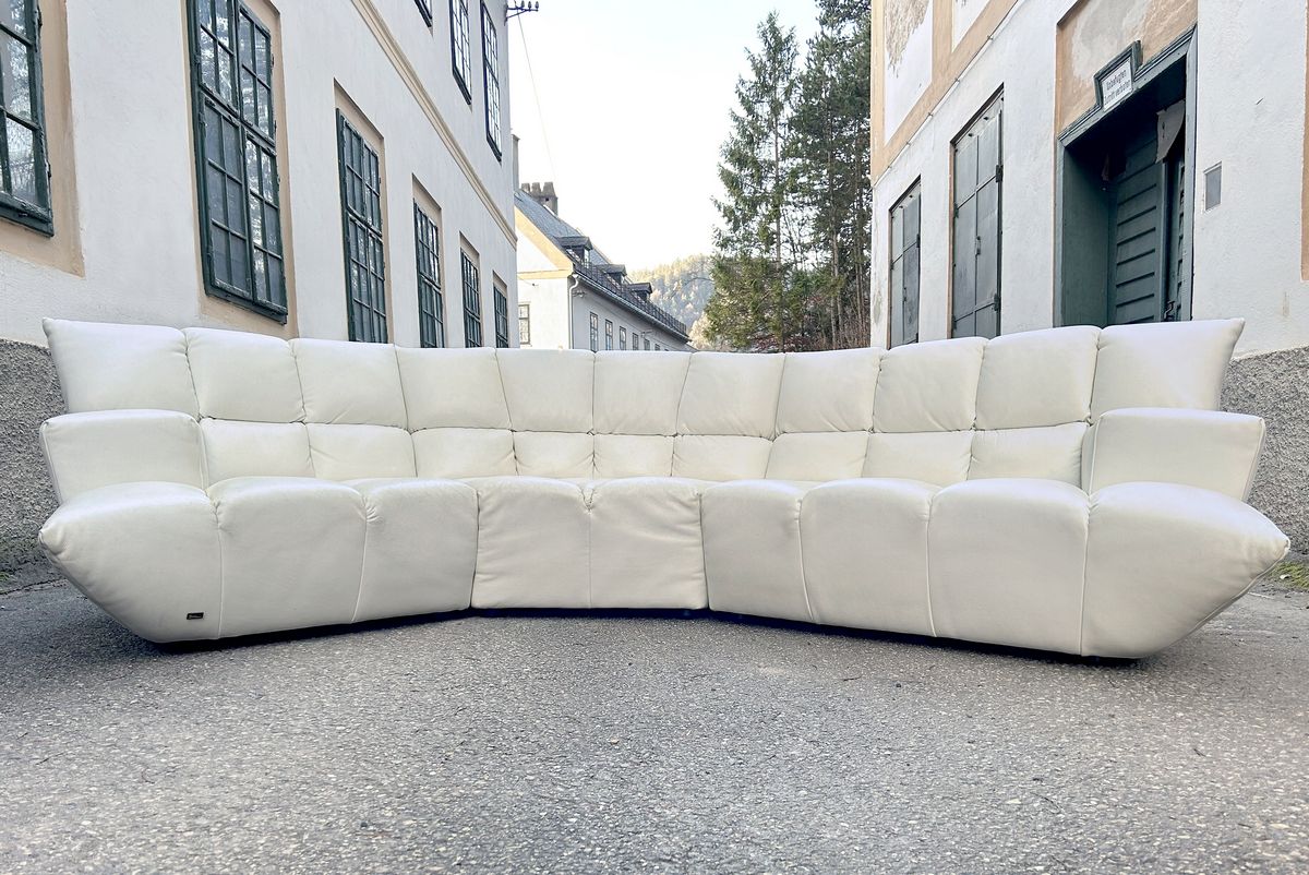 Bretz Cloud 7 Sofa achtsam gebrauchter Zustand Ledersofa Pearlweiß